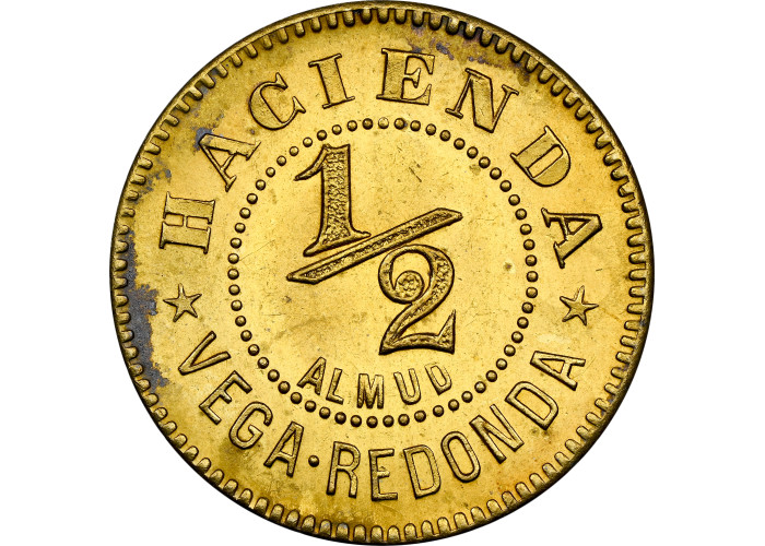 Puerto Rico 1/2 Almud ND (1890), NGC MS63, "Puerto Rico - Plantagen-Token"