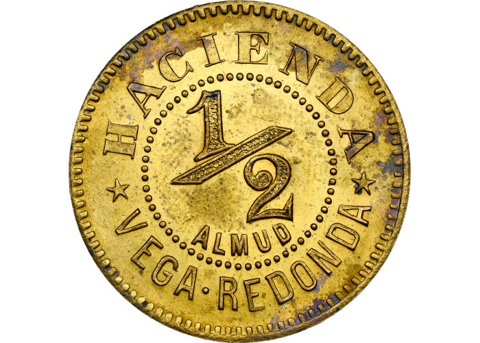 Puerto Rico 1/2 Almud ND (1890), NGC MS63, "Puerto Rico - Plantagen-Token"