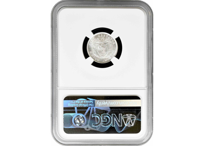 Colombia 10 centavos 1941, NGC MS64, "Republic of Colombia (1911 - 1989)"