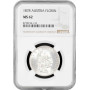 Austria 1 florin 1878, NGC MS62, "Emperor Franz Joseph I (1848 - 1916)"