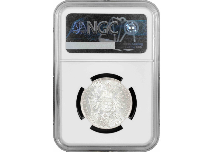 Austria 1 florin 1878, NGC MS62, "Emperor Franz Joseph I (1848 - 1916)"