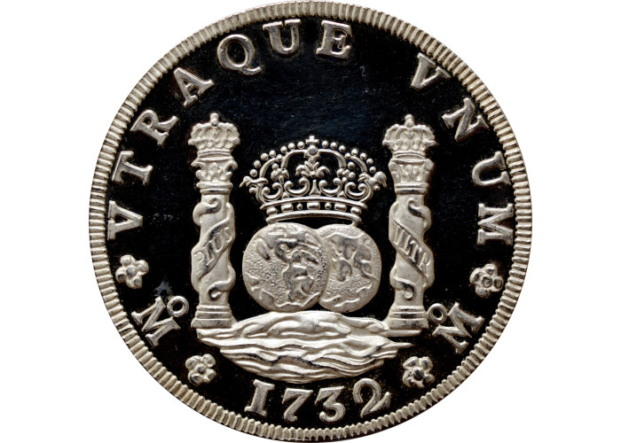 Mexico 5 onza 1987 Mo, PROOF, "14th Numismatic Convention - Pillar Dollar"