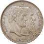 Belgium 5 francs 1880, UNC, "50th Anniversary - Independence" silver coin
