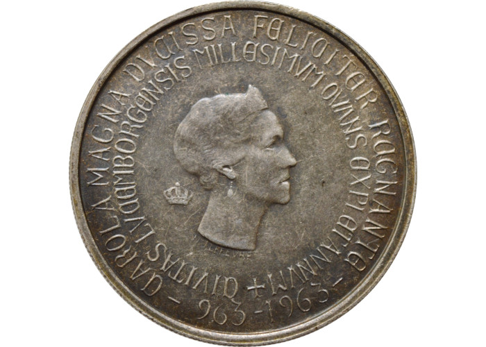 Luxembourg 250 francs 1963, UNC, "1000th Anniversary - Luxembourg City" KM# 53.2