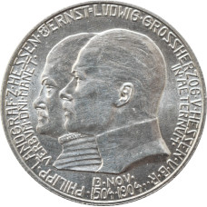Hesse-Darmstadt 2 mark 1904, UNC, "400th Anniversary - Birth of Philip I"