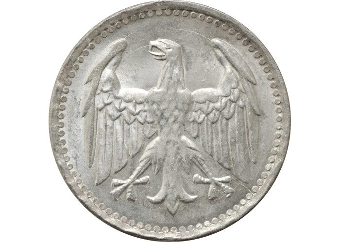 Germany 3 mark 1924 F, UNC, "Weimar Republic (Mark) (1919 - 1925)" silver coin