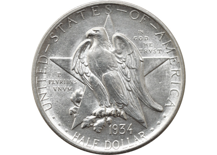 USA half dollar 1934, UNC, "100th Anniversary - State of Texas" silver coin