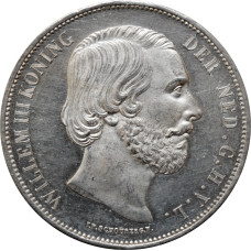 Niederlande 2 1/2 Gulden 1870, UNC, "König Wilhelm III (1849 - 1890)"