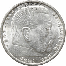 Germany - Third Reich 5 reichsmark 1938 A, UNC, "Nazi Germany (1933-1945)"
