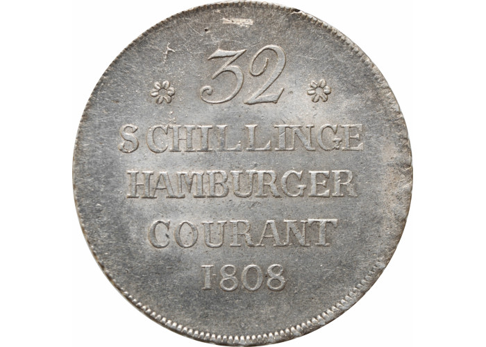 Hamburg 32 Schilling 1808 HSK, UNC, "Freiestadt Hamburg (1773 - 1872)"