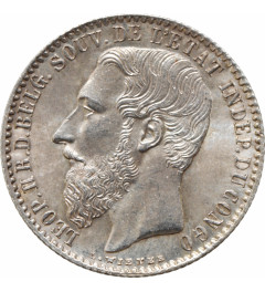 Kongo-Freistaat 1 Franken 1887, UNC, "König Leopold II (1865 - 1908)"