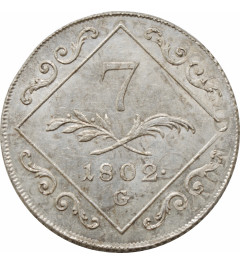Austria 7 kreuzer 1802 G, UNC, "Emperor Franz II (1792 - 1835)"