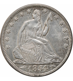 USA half dollar 1854, UNC, "Seated Liberty Half Dollar" silver coin