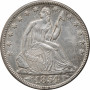 USA half dollar 1854, UNC, "Seated Liberty Half Dollar" silver coin