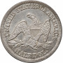USA half dollar 1854, UNC, "Seated Liberty Half Dollar" silver coin