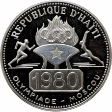 Haiti 50 Gourdes 1977, NGC PF68 UC, „XXII. Olympische Sommerspiele, Moskau 1980“