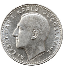 Yugoslavia 20 dinara 1931, UNC, "King Alexander I (1921 - 1934)" silver coin