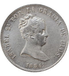 Spain 4 reals 1836 M CR, UNC, "Queen Isabel II (1847 - 1864)" silver coin