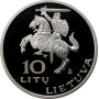 Lithuania 10 litu 1995, PROOF, "5th World Lithuanians Sport Games"