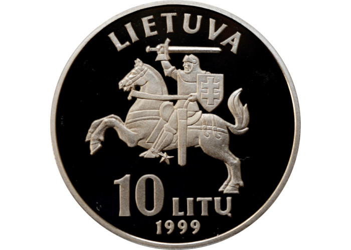 Lithuania 10 litu 1999, PROOF, "Lithuanian Cities - Kaunas"