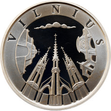 Lithuania 10 litu 1998, PROOF, "Lithuanian Cities - Vilnius"
