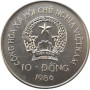 Vietnam 10 dong 1986, UNC, "Natural Protection - Elephant" Cu-Ni coin