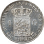 Netherlands 1 gulden 1863, UNC, "King William III (1849 - 1890)" silver coin