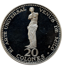 Costa Rica 20 colones 1970, PROOF, "Venus de Milo" silver coin