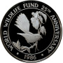 Samoa 10 tala 1986, PROOF, "World Wildlife Fund - Samoan Fantail Bird"