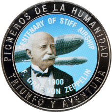 Western Sahara (Saharawi) 1000 pesetas 1997, UNC, "Graf Ferdinand von Zeppelin"
