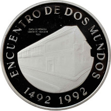 Kolumbien 10.000 Pesos 1991, PROOF, "Iberoamerika - Treffen zweier Welten"