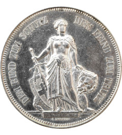 Switzerland 5 francs 1885, AU, "Bern Shooting Festival"