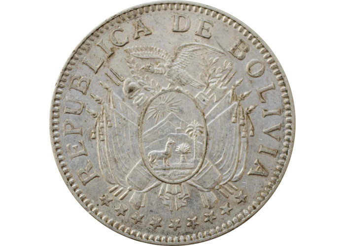 Bolivia 50 Centavos 1909, UNC, "Republic of Bolivia (1870 - 1963)"