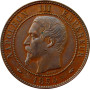 Frankreich 10 Centimes 1854 A, UNC, „S.M.I. Visite de la monnaie“