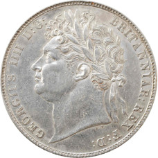 Великобритания 1/2 кроны 1823 г., AU, "Король Георг IV (1820 - 1830)"