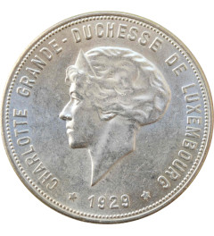 Luxembourg 10 francs 1929, UNC, "Grand Duchess Charlotte (1918 - 1964)"