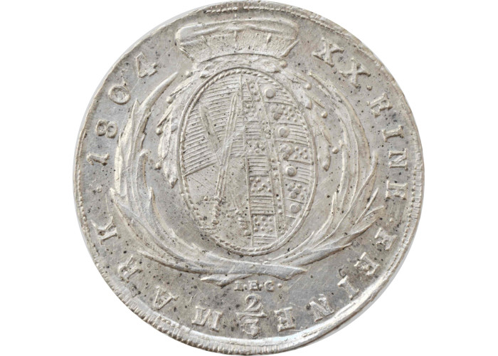 Saxony 2/3 thaler 1804, UNC, "Elector Frederick Augustus (1763 - 1806)"