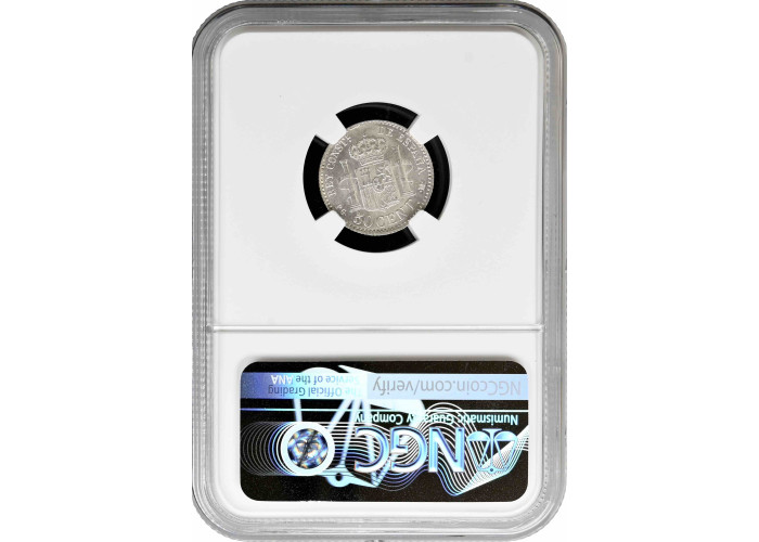 Spanien 50 Centimos 1892 PGM, NGC NS62, "König Alfonso XIII (1886 - 1931)"