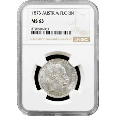 Österreich 1 Florin 1873, NGC MS63, "Kaiser Franz Joseph I (1848 - 1916)"