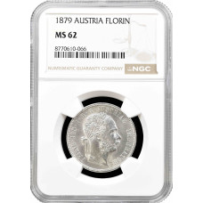 Österreich 1 Florin 1879, NGC MS62, "Kaiser Franz Joseph I (1848 - 1916)"