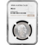 Austria 1 vereinsthaler 1858 A, NGC MS61, "Emperor Franz Joseph I (1848 - 1916)"