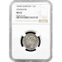 Hannover 1/6 thaler 1866 B, NGC MS63, "King George V (1851 - 1866)" silver coin