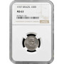 Brazil 100 reis 1937, NGC MS63, "First Republic (1889 - 1942)"