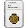 Brazil 1000 reis 1922, NGC MS63, "Independence" KM#522.2 (error "BBASIL")