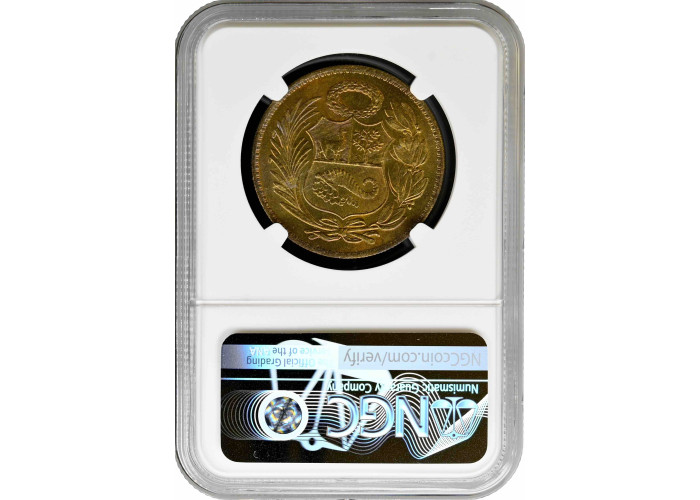 Peru 1 sol 1956, NGC MS65, "República del Perú (1918 - 1985)" Top Pop 1/0