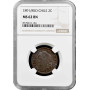 Chile 2 centavos 1891/8 So, NGC MS62 BN, "Republic of Chile (1851 - 1898)" Top Pop 1/0
