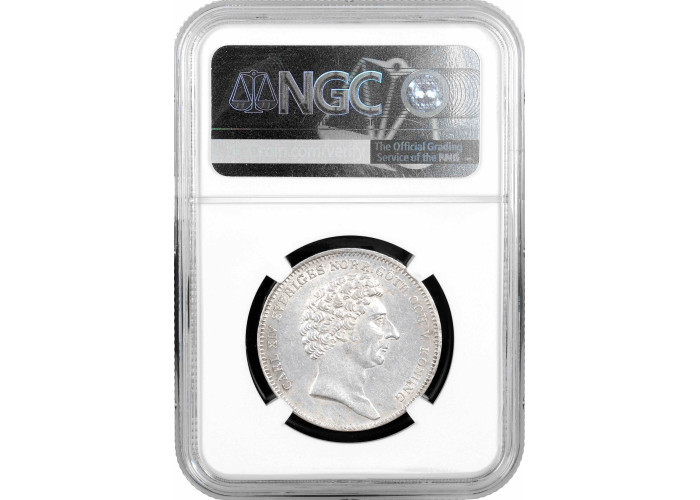 Sweden 1/2 riksdaler 1831 CB, NGC AU58 MINT ERROR,"Charles XIV John (1818-1844)"