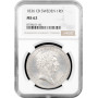 Sweden 1 riksdaler 1836 CB, NGC MS62, "King Charles XIV John (1818 - 1844)"