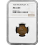 Nicaragua 1 centavo 1920, NGC MS64 BN, "Cordoba (1912 - 1990)" Pop 1/1