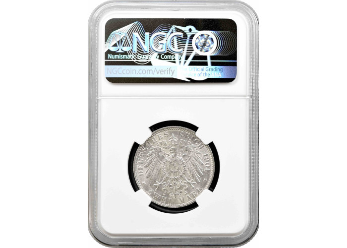 Bremen 2 mark 1904 J, NGC MS64, "Hanseatic city of Bremen (1871 - 1918)"